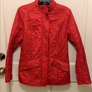 Red Barbour Coat, size 10